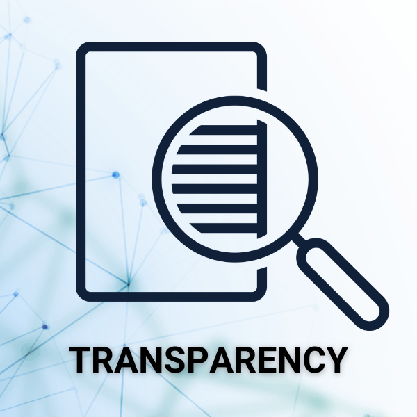 Transparency Icon, one of SA's core values