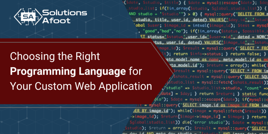 Choosing the right programming language for your custom web application